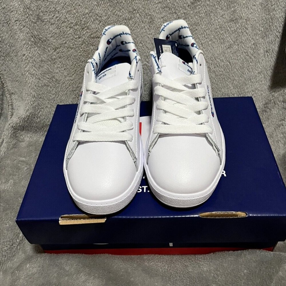 NEW Women Champion Pure Shoes Sneakers White Red Blue , Size 8